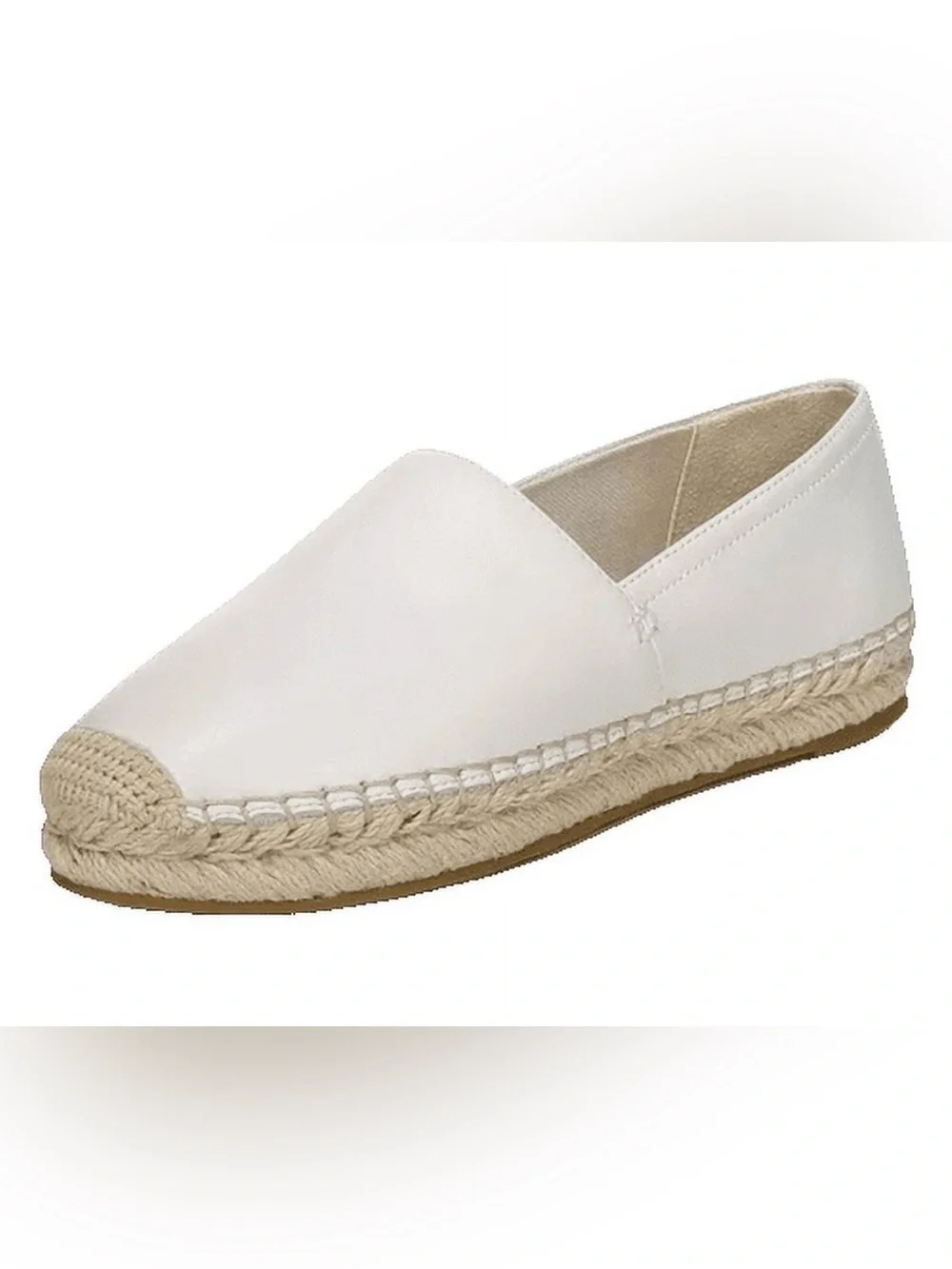 Sam Edelman White Leather Espadrille Slip-On